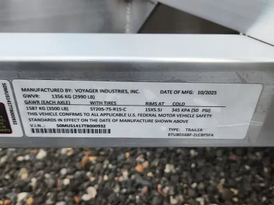 Single Axle Utility Trailer — BTU80168F with Side Kits