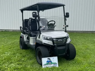 Epic E40FX Golf Cart – Pearl White