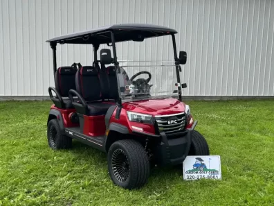 Epic E40FX Golf Cart – Red
